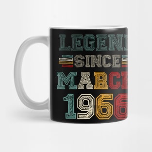 57 Years Old Legend Since March 1966 57th Birthday Mug